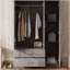 Armoire à miroir 3 portes avec tablettes-2042875199