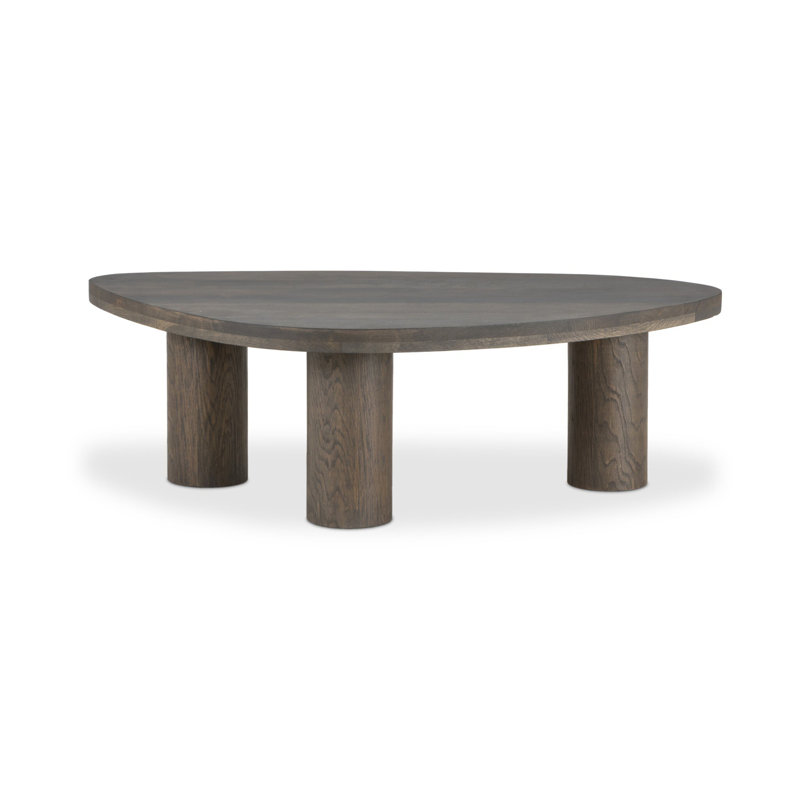 Zion Coffee Table - Small Table - Merlot, Natural Oak, 15" H x 25.5" L x 36" W