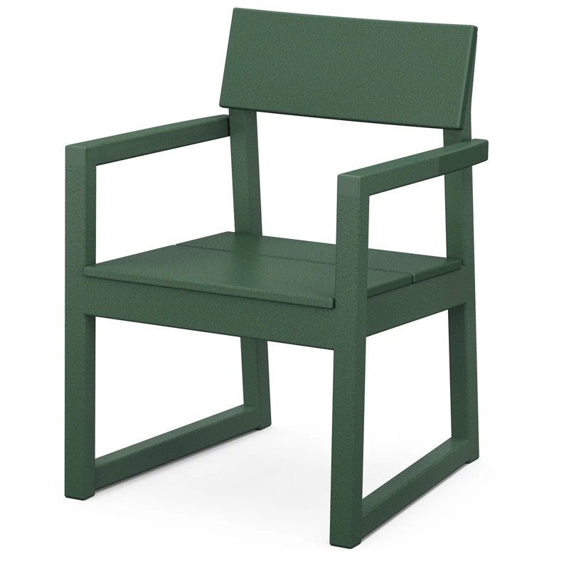 Edge Rectangular 6-Person 78'' Long Dining Set, Green