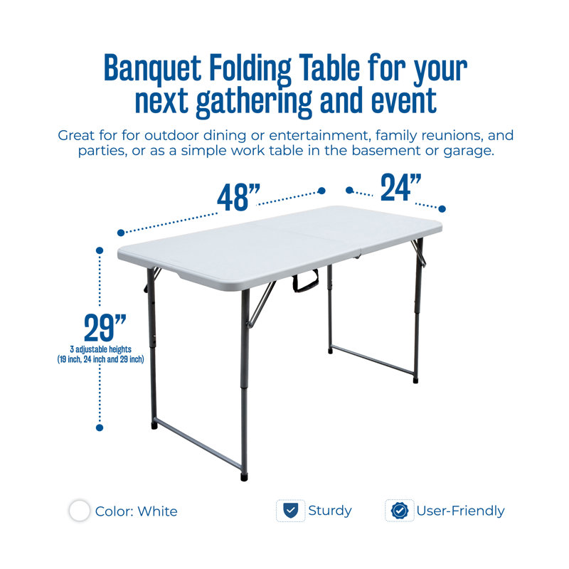 48'' Rectangular Portable Folding Table