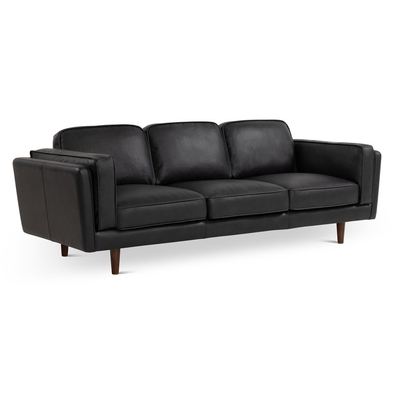 Brooklyn 90 Inch Sofa - Dark Brown, Black