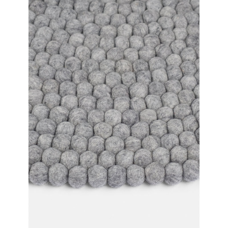 Round Solid Colour Wool Hand Woven Area Rug, Round 70cm