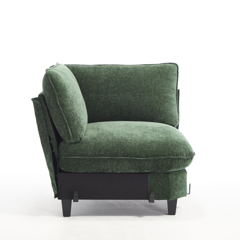 Fauteuil d'angle sans accoudoirs pour canapé modulaire