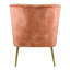Fauteuil d'appoint Sambell, velours orange brûlé