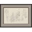 Four Horses Framed Drawing Print