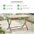 Annily Pair of Solid Wood Outdoor Folding Patio Dining Table - Trestle Farmhouse Style