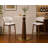 33.5'' Round Counter Height Pub Table（Bar Table） with Sintered Stone Top, Available in a variety of colors, Solid Rubberwood Pedestal Base and Gold Metal Bottom, Modern Bistro Table-1437505445