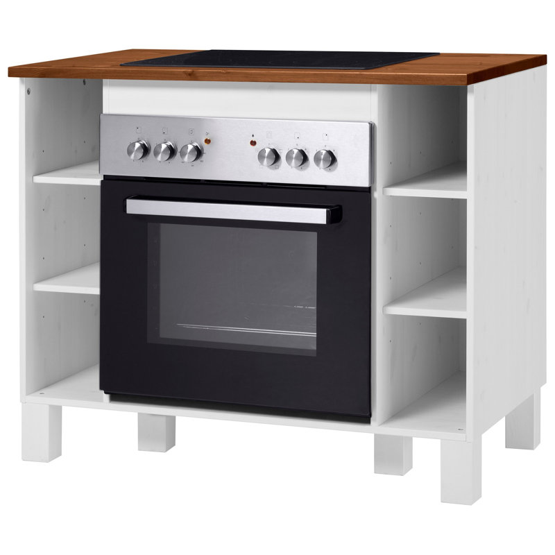 Edgarton 85cm Kitchen Pantry, White/Honey
