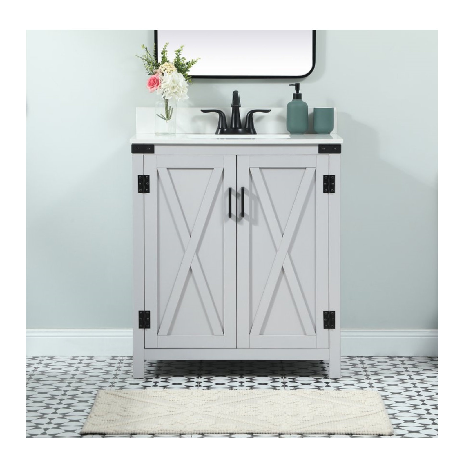 Slayton 30'' Single Bathroom Vanity, Gray