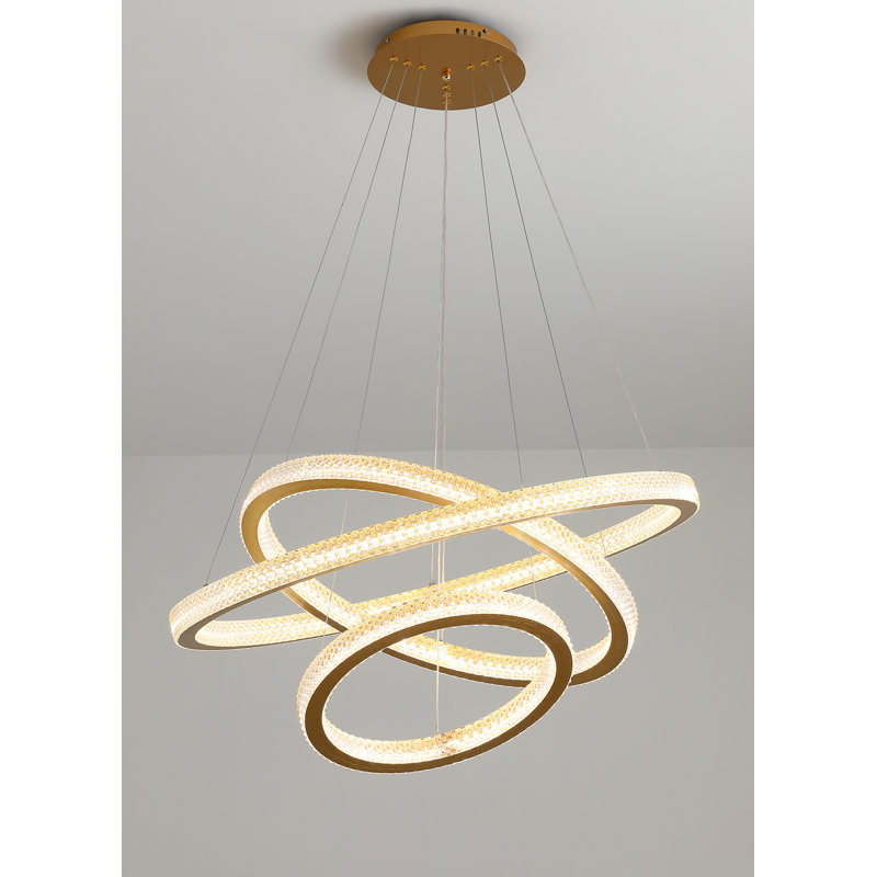 Luminaire suspendu unique à 3 niveaux DEL