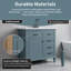Meuble-lavabo moderne avec lavabo 36 po, armoire en bois massif gris-bleu avec tiroirs rabattables et porte à fermeture en douceur, capacité de 200 lb, meuble-lavabo autoportant-81163150-81163139