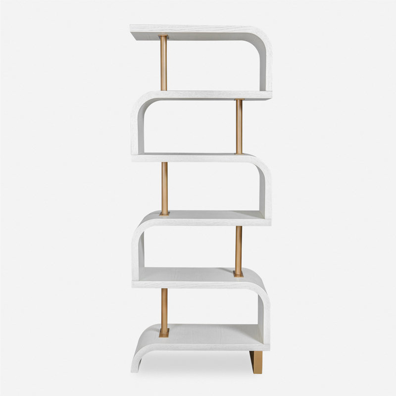 Bia 80" H X 32" W White Etagere, White