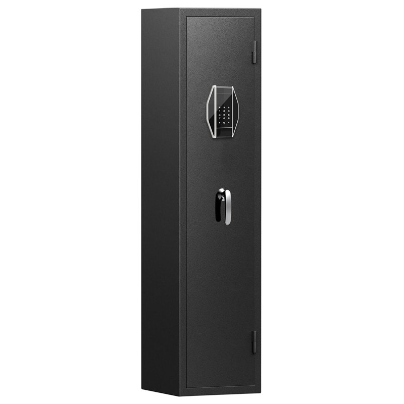 3-4 Gun Safe For Rifles & Pistols - Quick Access With Removable Shelf & 2 Adjustable Gun Slots