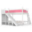 Lit double au dessus d'un lit double avec rangement, lit superposé en bois aggloméré, chambre d'enfant moderne
