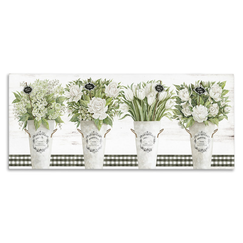 Toile Marche aux Fleurs, design par Cindy Jacobs, H 13 po x l 30 po