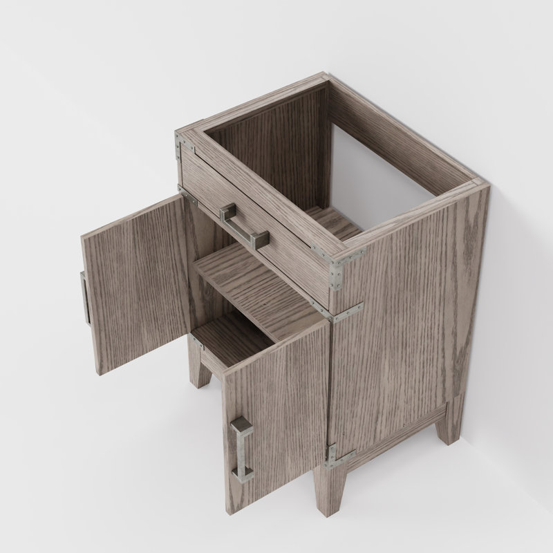 Meuble-lavabo simple l 24 po x P 18 po Laurel, Chêne gris