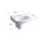 Pinoir Vitreous China U-Shaped Semi-Pedestal Bathroom Sink with Overflow-65046039-10940236
