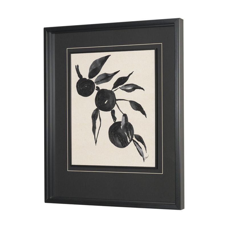 «Orange Tree» par Cristina Bartl Villa, œuvre d'art encadrée texturée matte sous verre, Orange Tree (26 x 32)