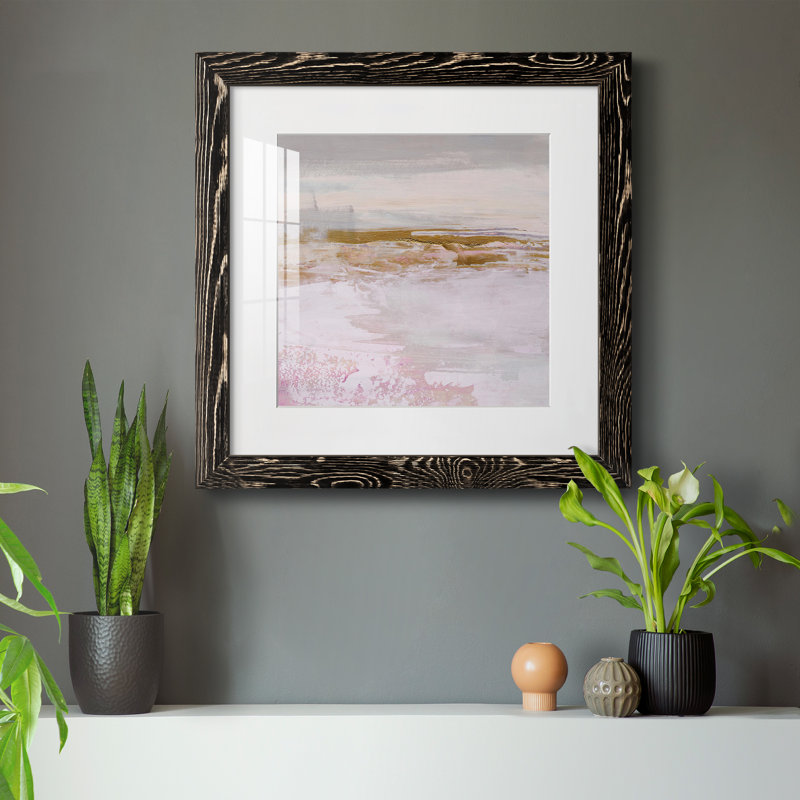 «Magenta Skyline I», reproduction encadrée de qualité supérieure - prête à être accrochée, H 31,5 po x l 31,5 po x P 1 po