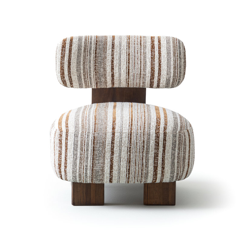 Fauteuil d'appoint rembourré à profil bas Premier, Rayure