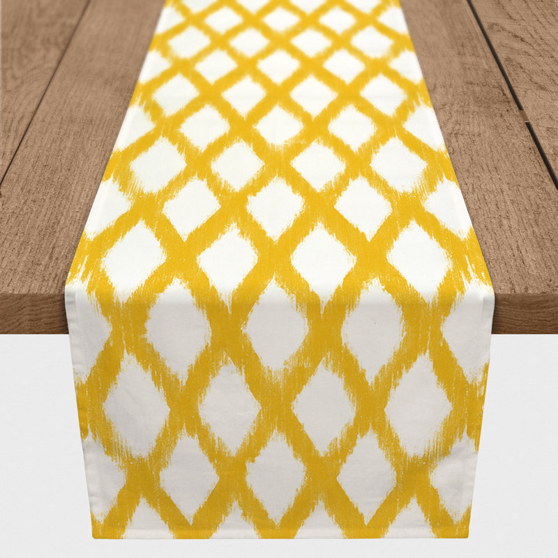 Chemin de table Carlvin, 72 po x 16 po, Jaune