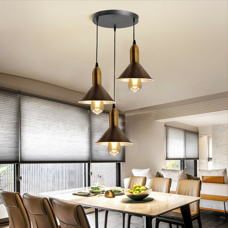 Garber 3 - Light Cluster Pendant, Brushed Copper
