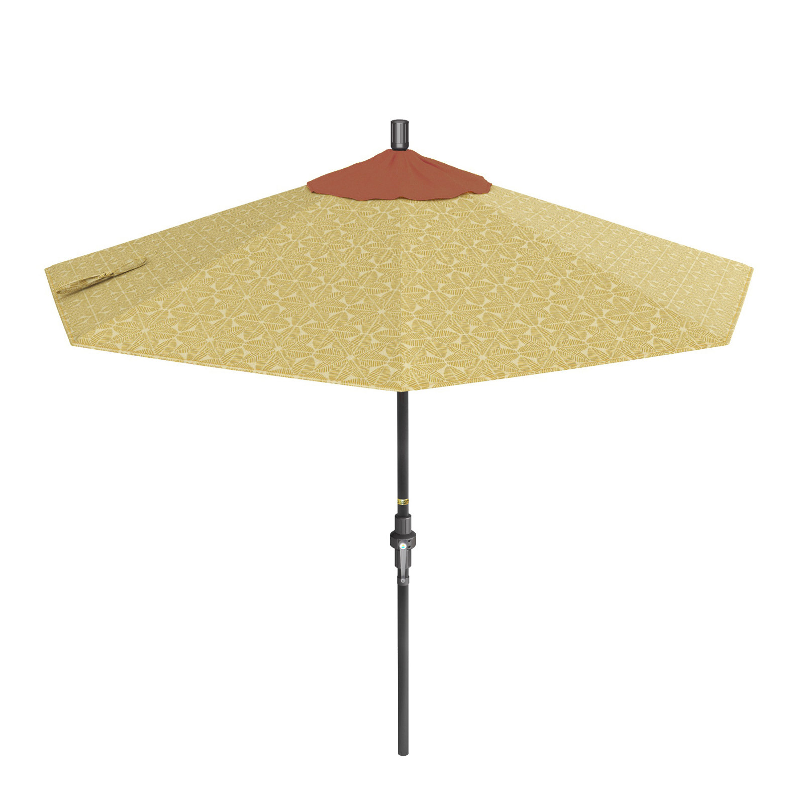 Santana 108'' Outdoor Umbrella, Palmetto Sawgrass - Pacifica Premium, Gray