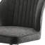 Chaise de bureau rétro grise et noire avec siège rembourré et rembourrage en mousse à 5 bases pivotante à 360 degrés