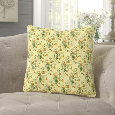 Grijalva Floral Background Throw Pillow