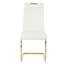 Chaises de salle à manger en similicuir au design élégant, support en métal 4 pièces avec base solide, siège, pieds dorés-1078486381