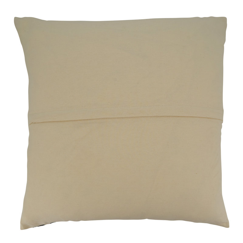 Natural Striped Cotton Pillow Cover, 20 x 20 inches