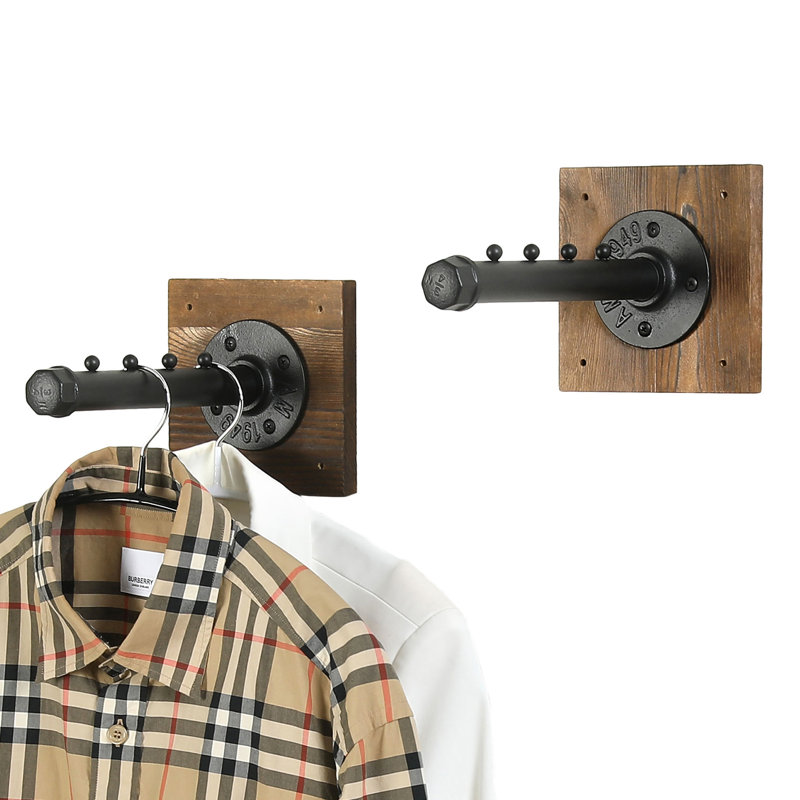 Arafath 5.51'' Wall Mounted Clothes Hanging Rack