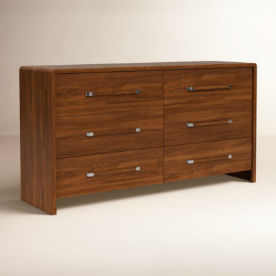 Ini 66" Walnut Double Dresser