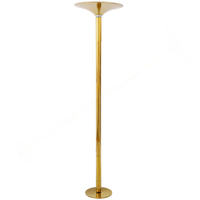 Dance Pole Spinning Static Dancing Pole Portable Removable For Home Club Bar Gym 86.2-109.8" Height Adjustable  Weight Capacity 440Lb Gold