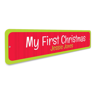 First Christmas Custom Aluminum Sign