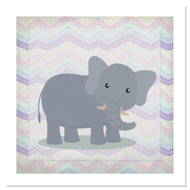 Art de l'éléphant rose, H 36 po x l 36 po x P 1 po, Papier