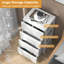 Inbox Zero 2 Pcs 5-drawer Plastic Rolling Storage Cart With 4 Universal Wheels Dresser Cabinet