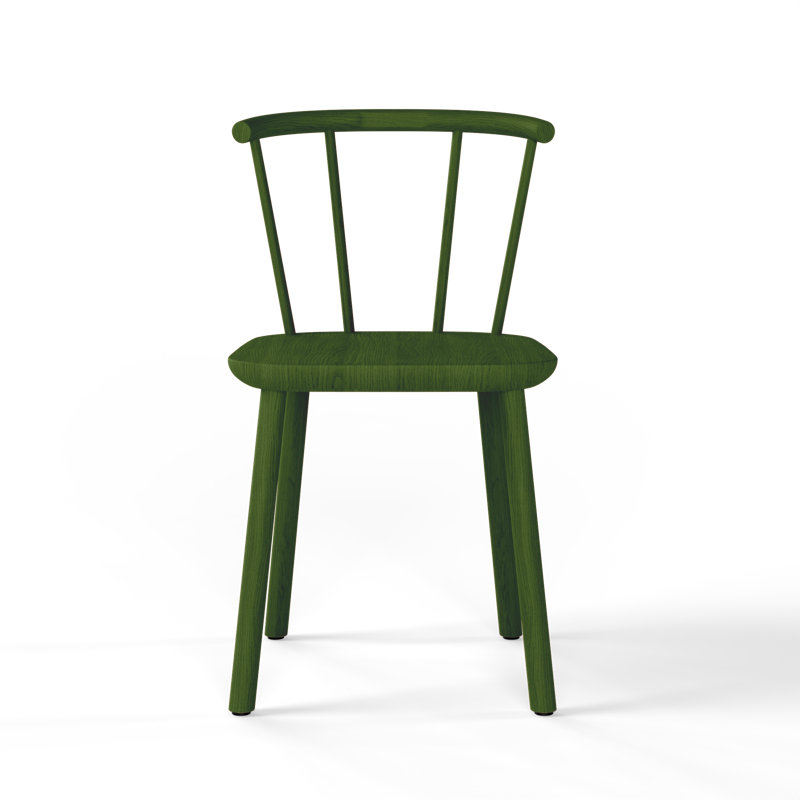Studio Solid Wood Dining Chair, Green
