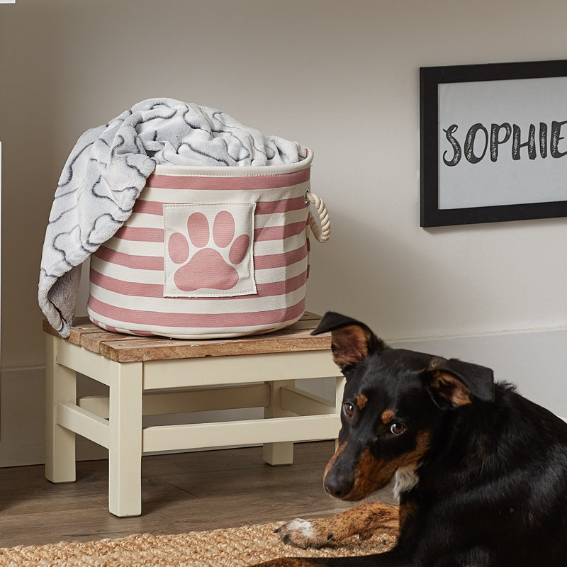 Tucker Murphy Pet™ Fabric Decorative Bin, 9" H x 12" W x 12" D, Rose