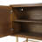 Shmuel Mid-Century Modern Wood Sideboard With Adjustable Storage And Gold Metal Base-1650935117