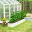 Ensemble de jardinière galvanisée surélevée, bac à fleurs en métal avec bordure de sécurité, 105 x 62 x 30 cm, crème-545730046-597803746