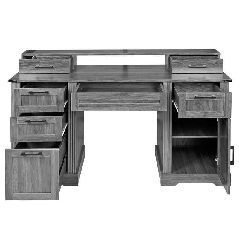 Bureau d'écriture 59 "avec station de charge, Gris