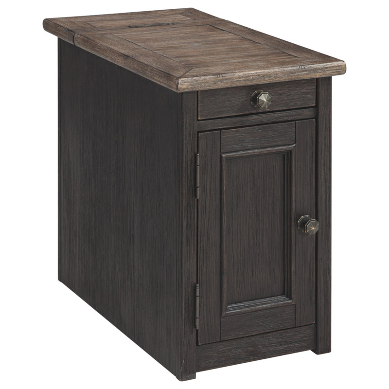Edmore End Table with Storage and Built-In Outlets