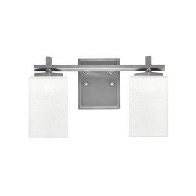 Finola Bath Bar Shown With Square White Muslin Glass