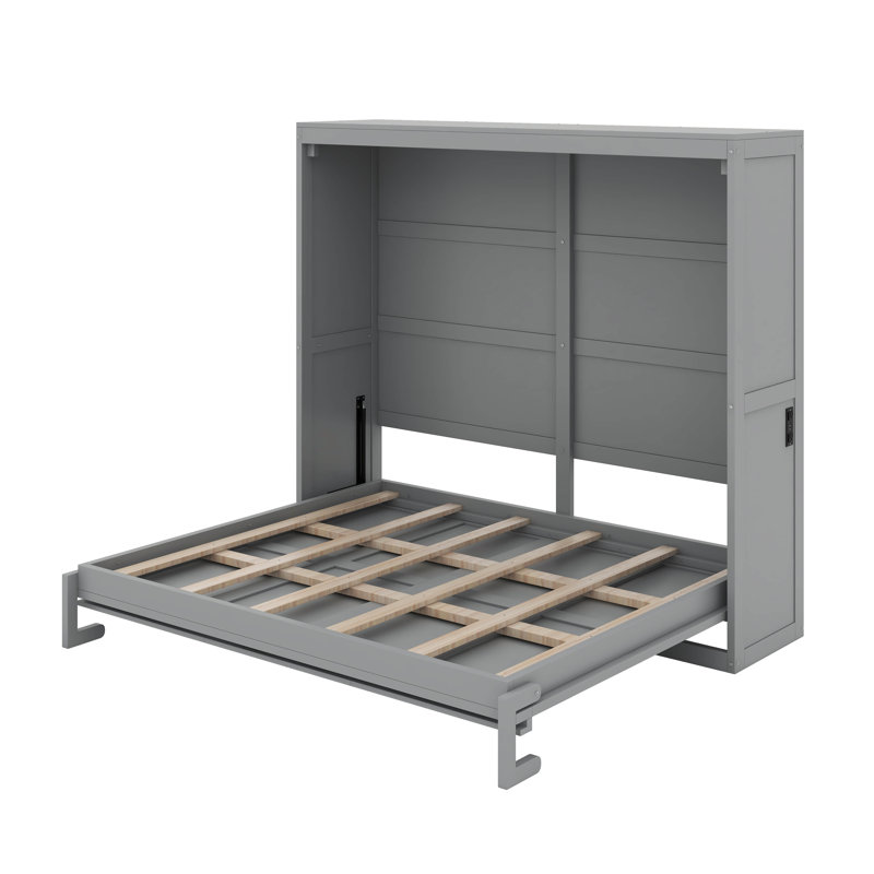 Lit escamotable double, Gris
