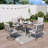 Freada 4 - Person Patio Dining Set with Square Table , Cushions Included
