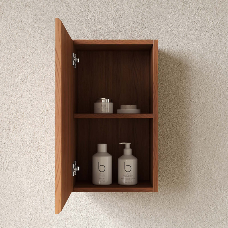 Armoire de rangement murale étroite de 23 pouces de hauteur avec porte, idéale pour les petits espaces et les environnements humides.