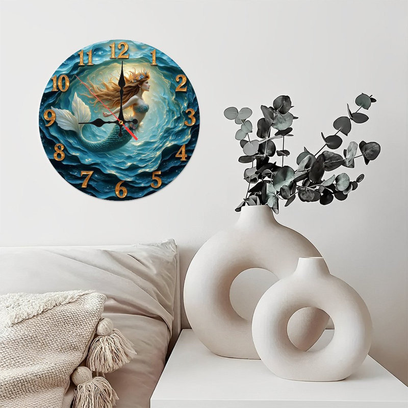 Horloge murale Mermaid Ocean