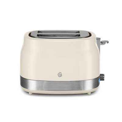 Swan  Retro 2 Slice Toaster with 6 Browning Levels for Toast, Bagels, Breakfast Muffins Defrost/Reheat/Cancel, Hidden Cord Storage, Non-Slip Feet, 930W