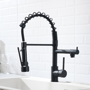 Robinet d'évier de cuisine à poignée simple avec accessoires Contemporary